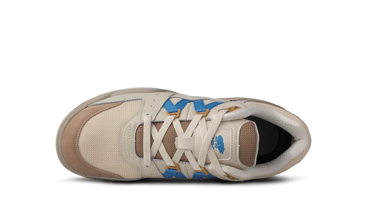 WARM TAUPE/ AZURE BLUE